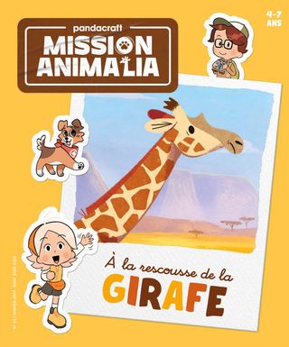 Couverture du carnet de mission de janvier : à la rescousse de la girafe.